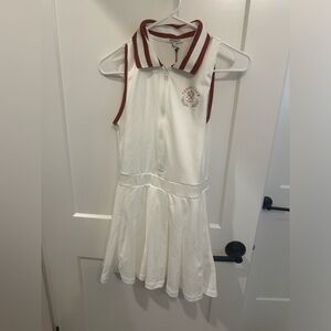 Weworewhat tennis dress with built in shorts - red and white size medium - NWT